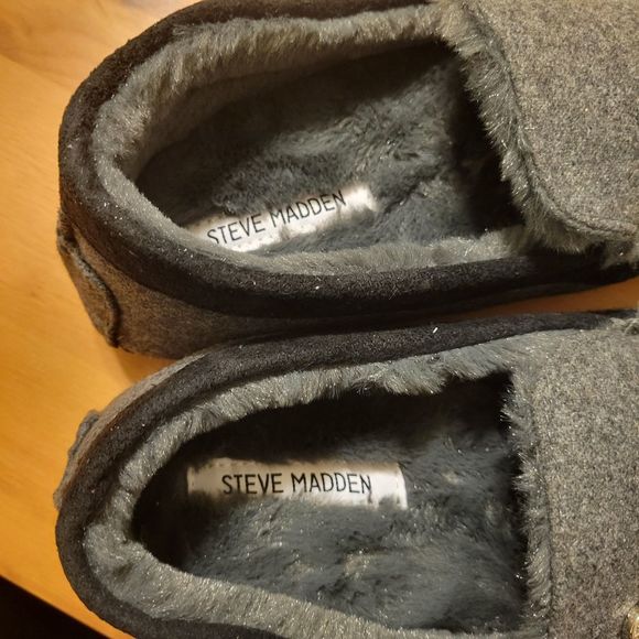 STEVE MADDEN Grey P Fire slippers size 9 fathers day gift - Picture 3 of 5